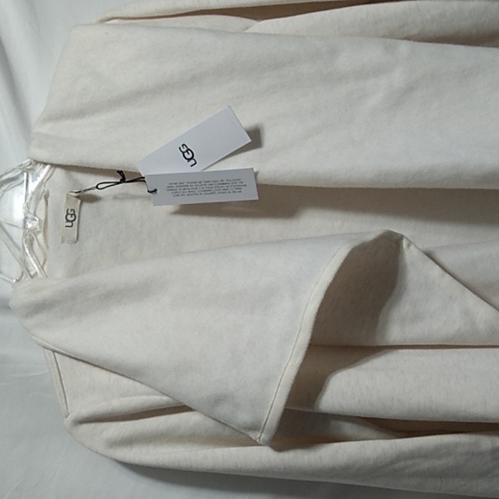 (BX39) SALE! NWT UGG Janni Fleece Open Front Blanket Sweater Sz.M - Picture 2 of 15
